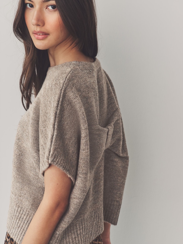 Taupe Bow Back Tank - Image 4 of 8