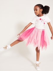 Monsoon Pink Sequin Unicorn Short Sleeve Disco Dress - Image 1 of 1