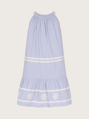 Monsoon Blue Amalfi Floral Ricrac Sleeveless Dress - Image 1 of 3