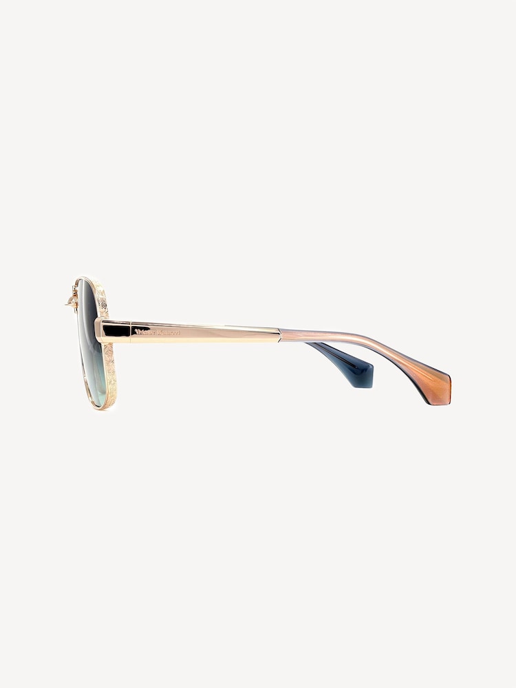 Buy Vivienne Westwood Gold Keith VW5101 410 Shiny Sunglasses  display picture 1