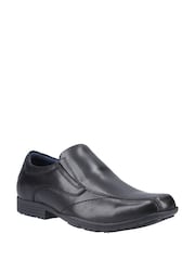 Pod Black Pod Black Leather Slip On Dundee Shoes - Image 2 of 4