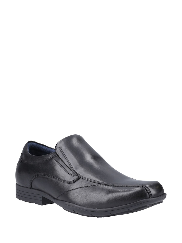Pod Black Pod Black Leather Slip On Dundee Shoes - Image 2 of 4