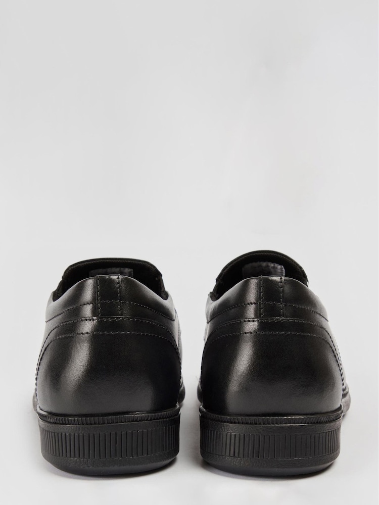 Pod Black Black Leather Carpenter School Shoes - Image 2 of 4