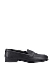 Pod Black Black Leather Islay School Loafers - Image 1 of 5