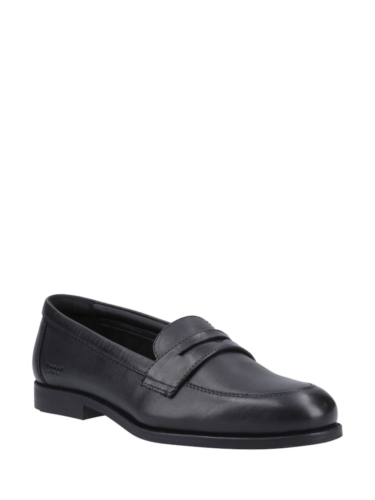Pod Black Black Leather Islay School Loafers - Image 2 of 5