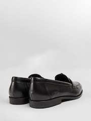 Pod Black Black Leather Islay School Loafers - Image 5 of 5