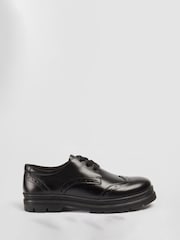 Pod Black Chrome Leather Fiona School Brogues - Image 1 of 5