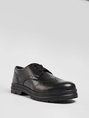 Pod Black Chrome Leather Fiona School Brogues - Image 2 of 5