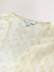 Ivory/Gold Filcoupe Cropped Kimono - Image 8 of 8