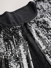 Black Sequin Cape Cover-Up - Image 2 of 4