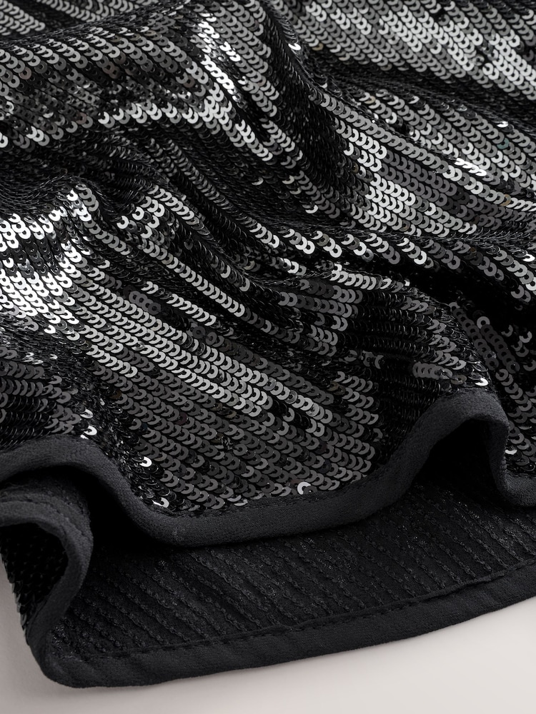 Black Sequin Cape Cover-Up - Image 4 of 4