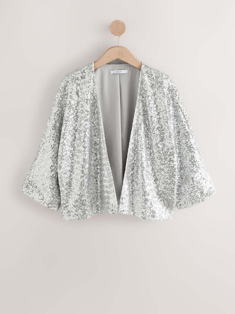 Silver Sequin Jacket - Image 1 of 3