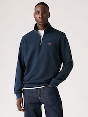Levi's® Navy Blazer Original Quater Zip Jumper - Image 1 of 6
