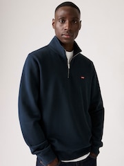 Levi's® Navy Blazer Original Quater Zip Jumper - Image 3 of 6