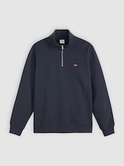 Levi's® Navy Blazer Original Quater Zip Jumper - Image 5 of 6