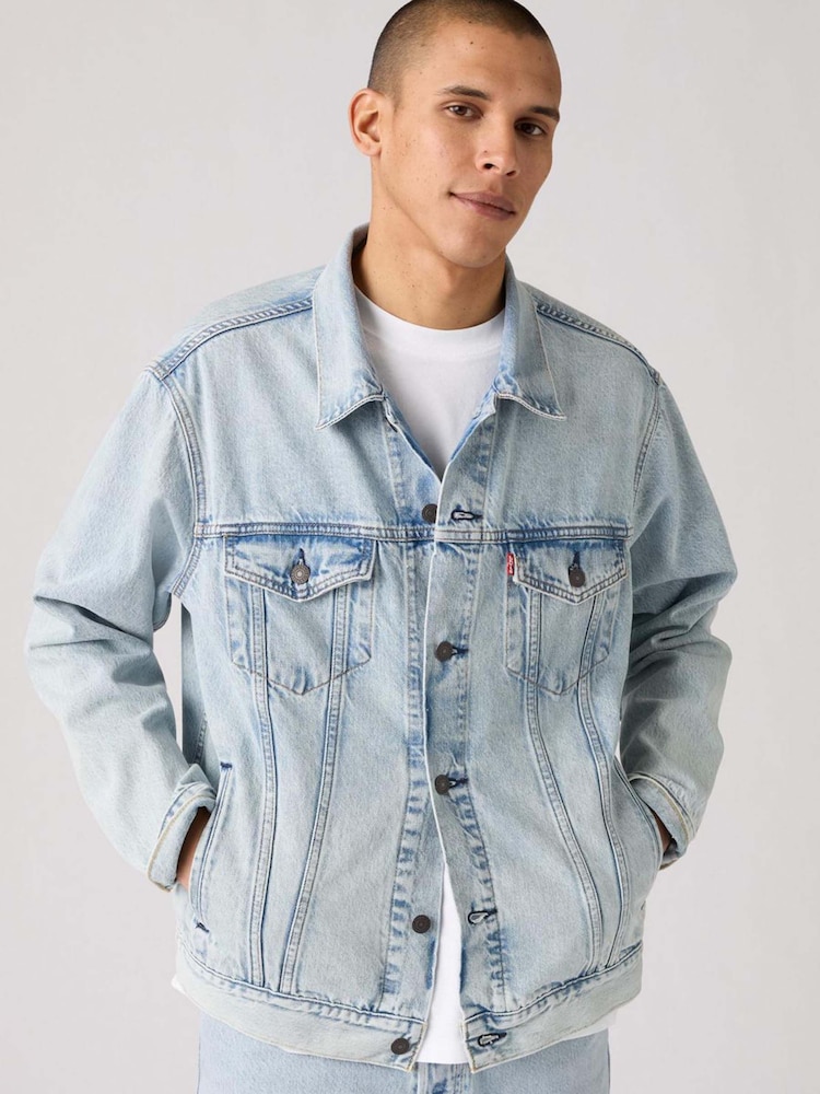 Levi's Light Blue Denim Trucker Relaxed Jacket - Image 1 of 6