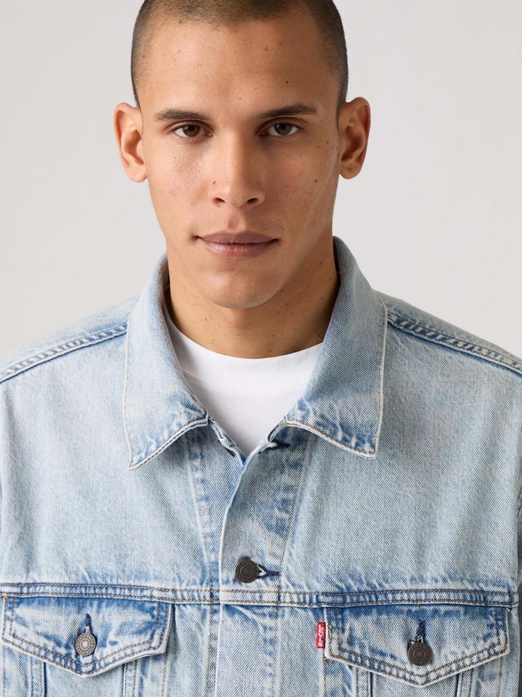 Levi's Light Blue Denim Trucker Relaxed Jacket - Image 2 of 6