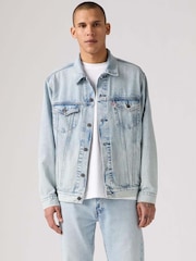 Levi's Light Blue Denim Trucker Relaxed Jacket - Image 3 of 6
