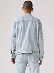 Levi's Light Blue Denim Trucker Relaxed Jacket - Image 4 of 6