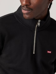 Levi's® Black Original Quater Zip Jumper - Image 3 of 6