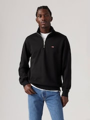 Levi's® Black Original Quater Zip Jumper - Image 4 of 6