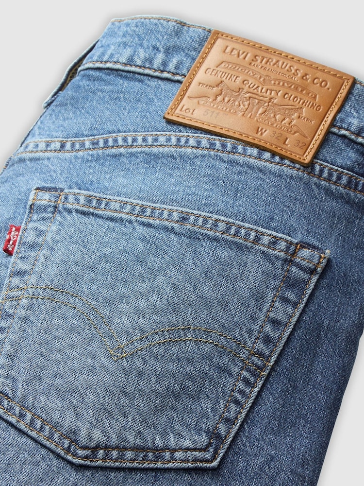 Levi's® Light Blue Denim 511 Slim Jeans - Image 7 of 7