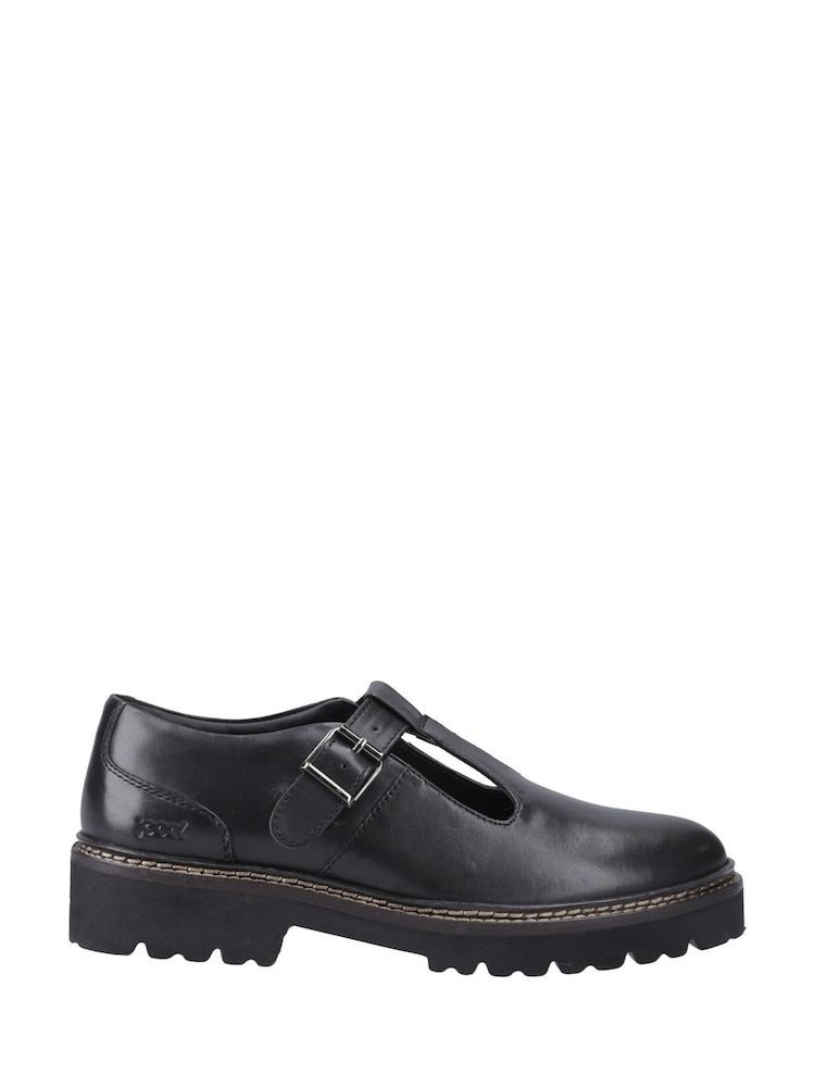 Pod Black Pod Leather Kylee Lace Up T-Bar Boots - Image 1 of 4