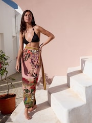 Pink Scenic Floral Kew Collection Maxi Sarong - Image 2 of 8