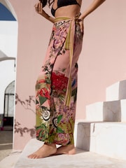 Pink Scenic Floral Kew Collection Maxi Sarong - Image 3 of 8