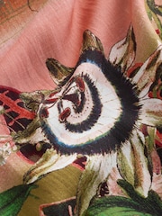 Pink Scenic Floral Kew Collection Maxi Sarong - Image 8 of 8