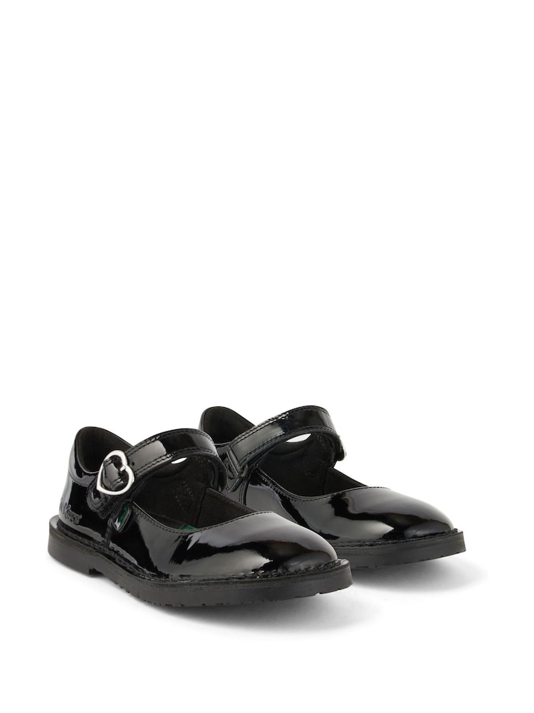 Kickers Black Adlar Heart Mary Jane Shoes - Image 2 of 5