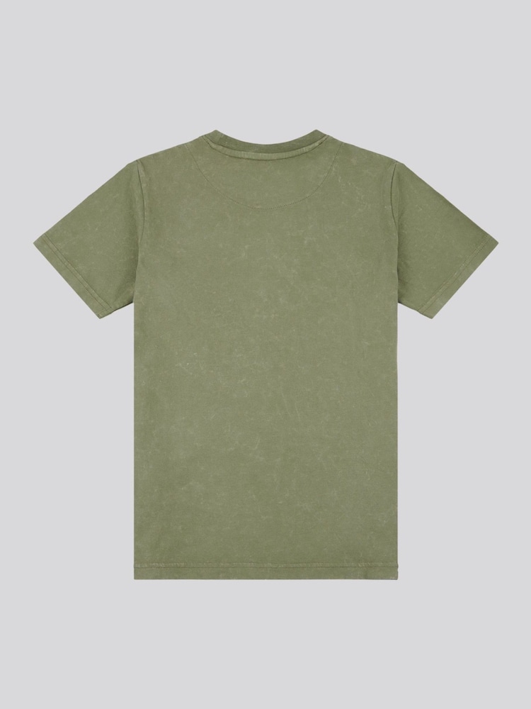 Wrangler Green Boys Tiger Print 100% Cotton T-Shirt - Image 2 of 4