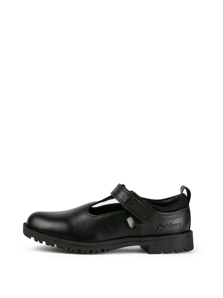 Kickers Black Lachly T-Bar School Shoes - Image 2 of 12