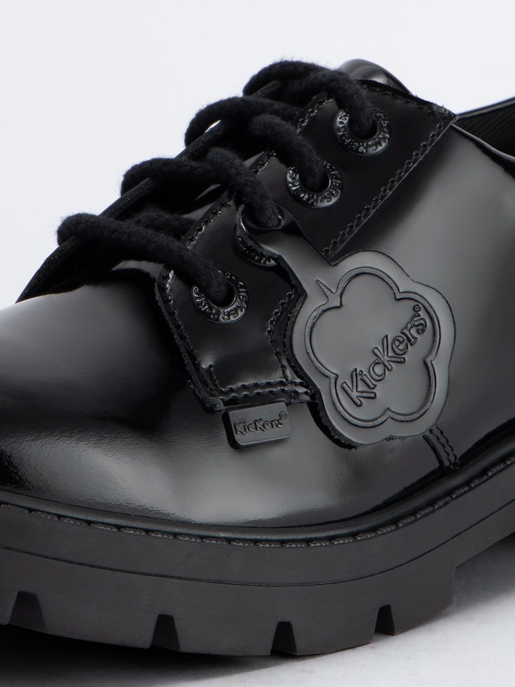Kickers Black Kori Lace Shoes - Image 8 of 8