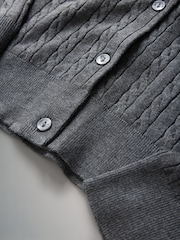 The Set Grey Marl 2 Pack Cable Knitted Jumper T-Shirts - Image 4 of 5
