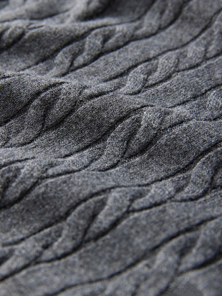 The Set Grey Marl 2 Pack Cable Knitted Jumper T-Shirts - Image 5 of 5