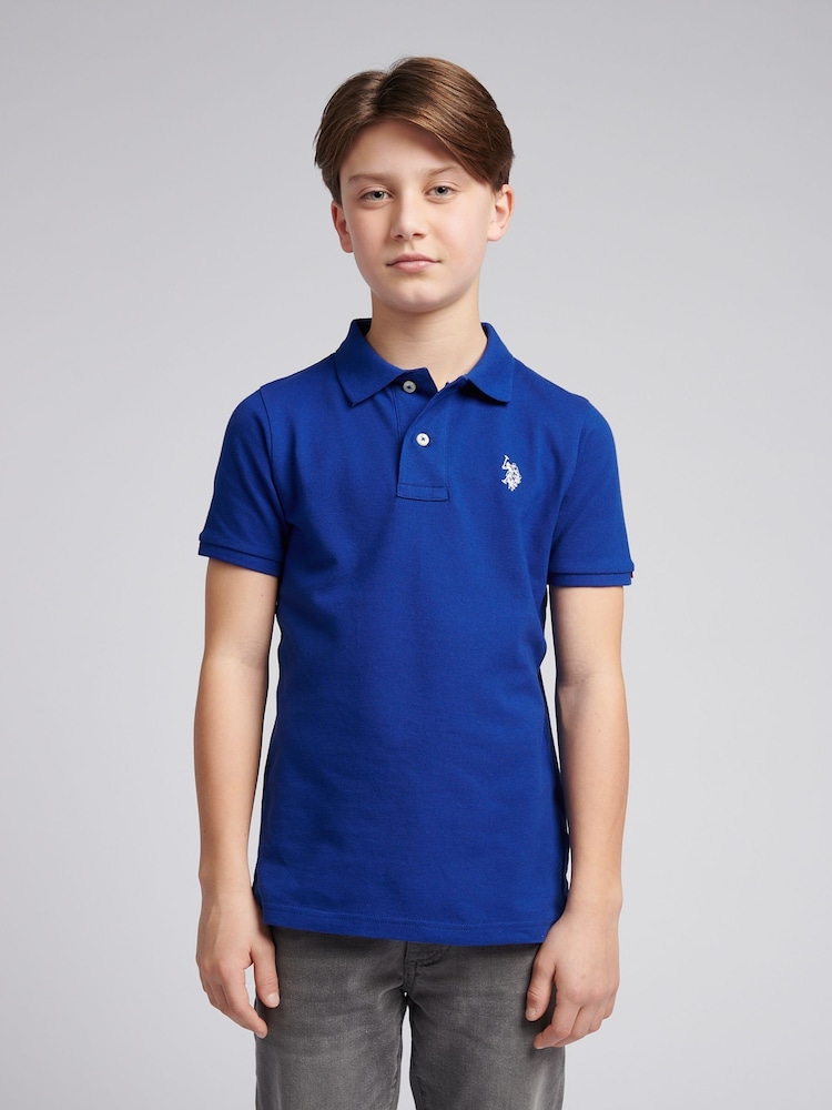 U.S. Polo Assn. Blue Dark Double Horsemen Polo Shirt - Image 1 of 8 U.S. Polo Assn. Blue Dark Double Horsemen Polo Shirt - Image 1 of 8