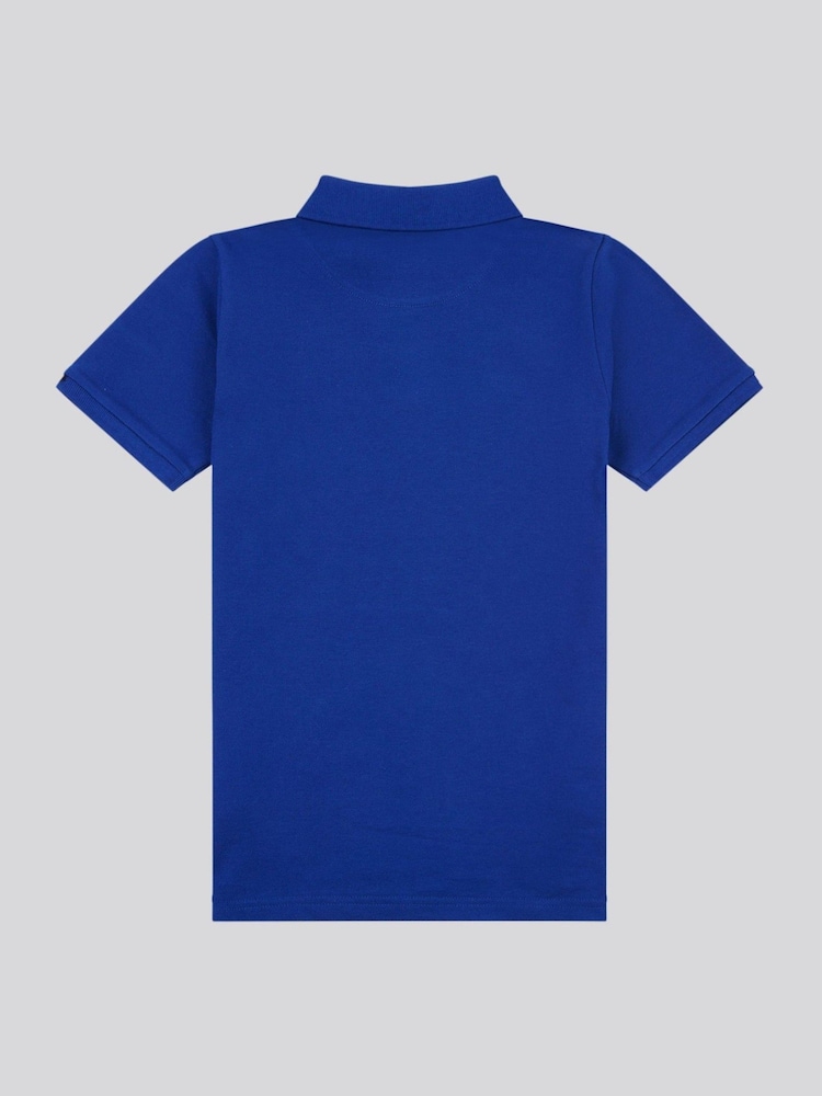 U.S. Polo Assn. Blue Dark Boys Double Horsemen 100% Cotton Polo Shirt - Image 6 of 8