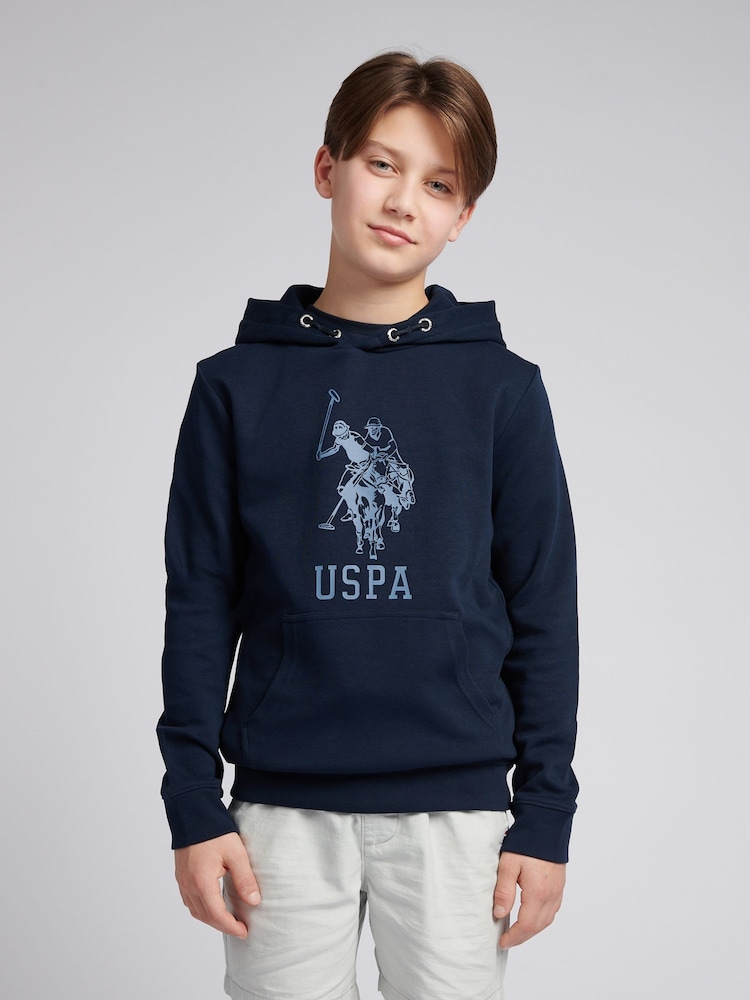 U.S. Polo Assn. Blue Boys Double Horsemen Statement Hoodie - Image 1 of 7