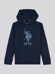 U.S. Polo Assn. Blue Boys Double Horsemen Statement Hoodie - Image 5 of 7