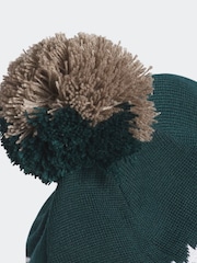 adidas Golf Dark Green Dark Cold.rdy 3- Stripes Pom Beanie - Image 4 of 4