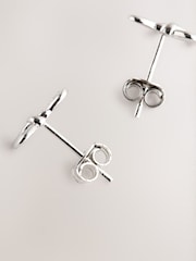 Sterling Silver Bow Stud Earrings - Image 3 of 3