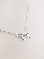 Sterling Silver Bow Necklace - Image 2 of 3