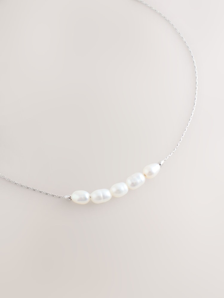 Sterling Silver Pearl Bracelet - Image 2 of 3