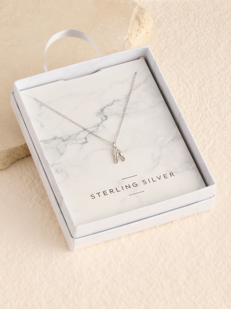 Sterling Silver Initial Necklace - Image 2 of 2