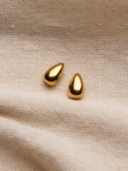 FatFace Gold Tone Waterproof Tear Drop Earrings - Image 2 of 2