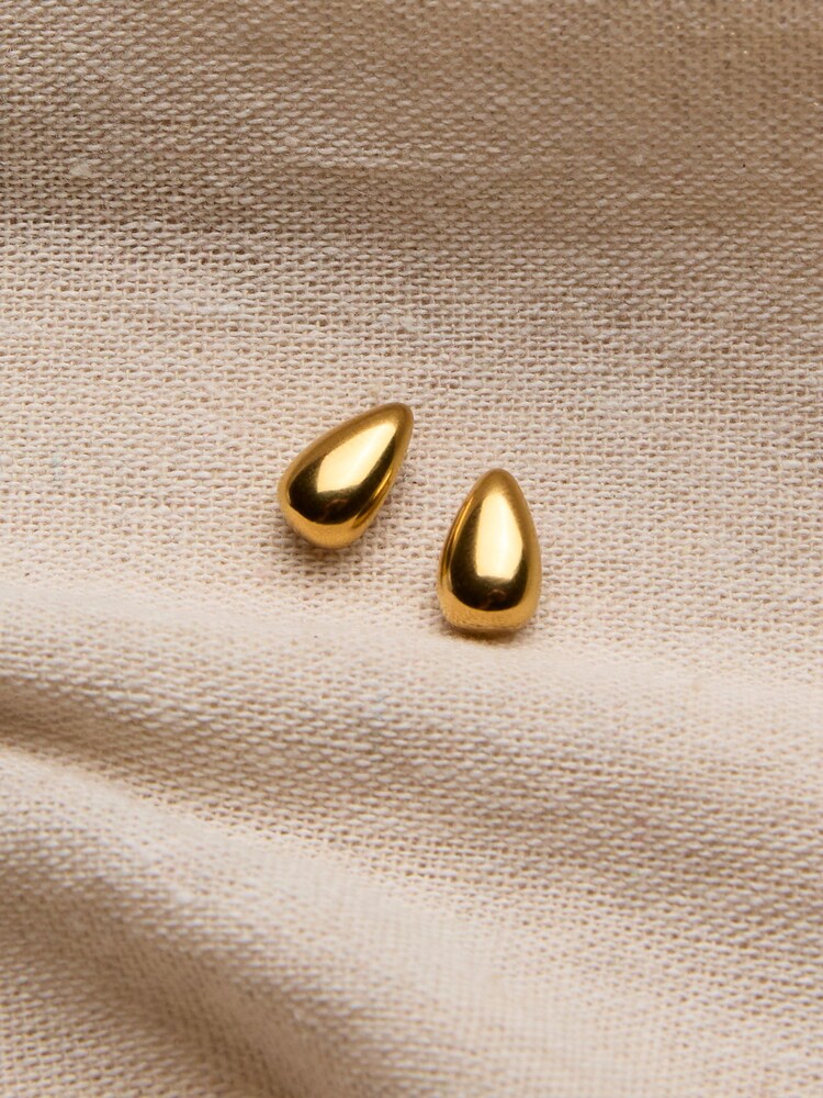 FatFace Gold Tone Waterproof Tear Drop Earrings - Image 2 of 2