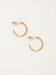 FatFace Gold Tone Waterproof Hoop Earrings - Image 1 of 2