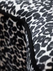 Rockett St George Monochrome Leopard Velvet Star Stool - Image 5 of 5