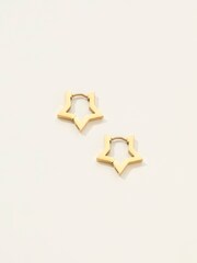 FatFace Gold Tone Waterproof Star Hoop Earrings - Image 1 of 2